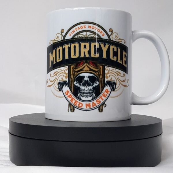 vintage motorcycles speed master ceramic biker mug