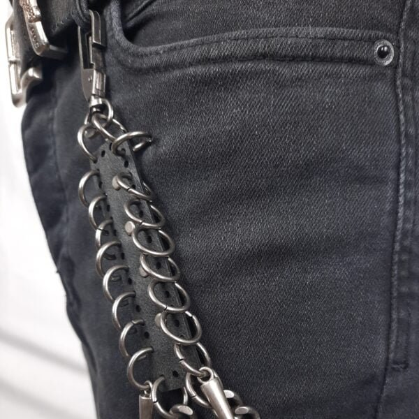 biker double chain heavy wallet chain