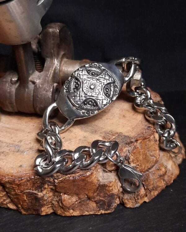 celtic cross viking solid stainless steel bracelet