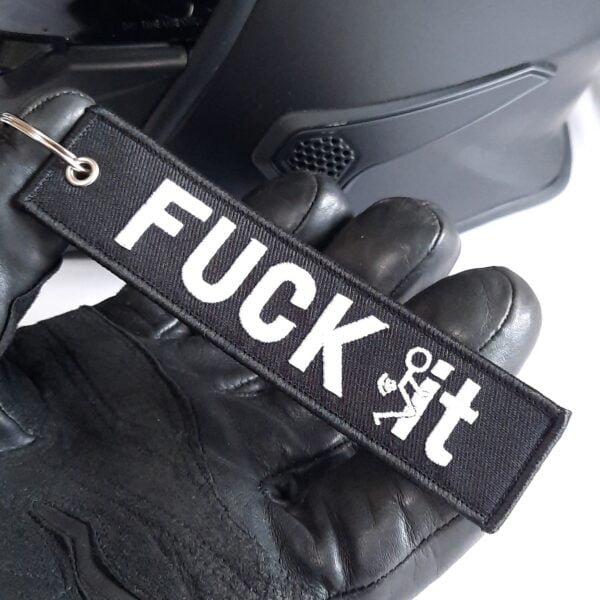 f##k it funny biker keyring