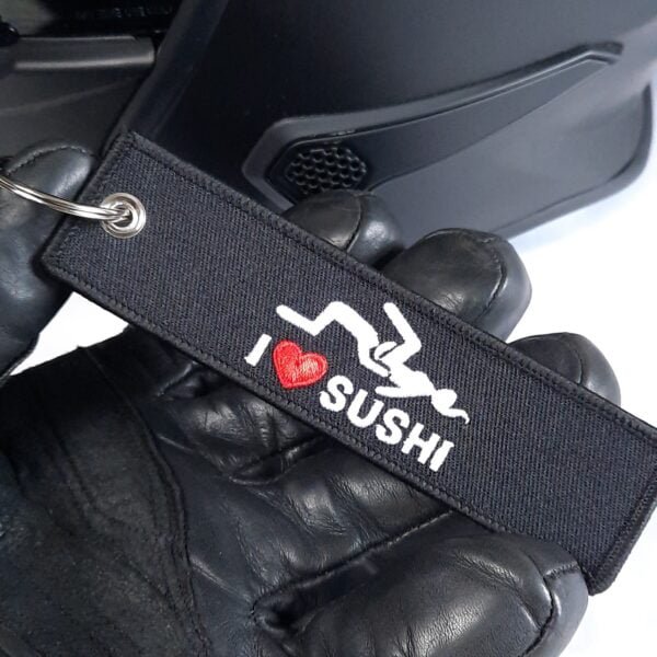 i love sushi funny rude keyfob