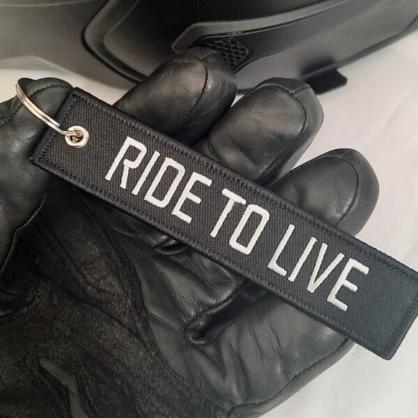 ride to live live to ride motorcycle keyring
