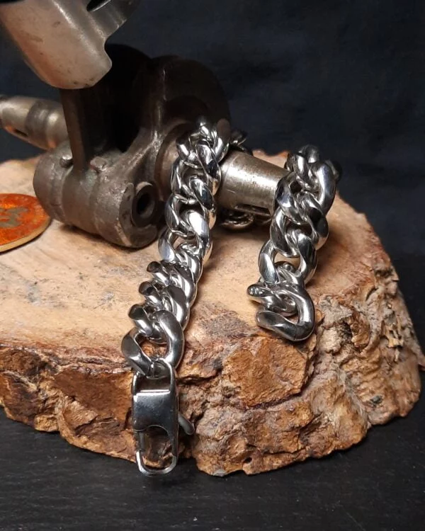 stainless steel biker bracelet chain bracelet