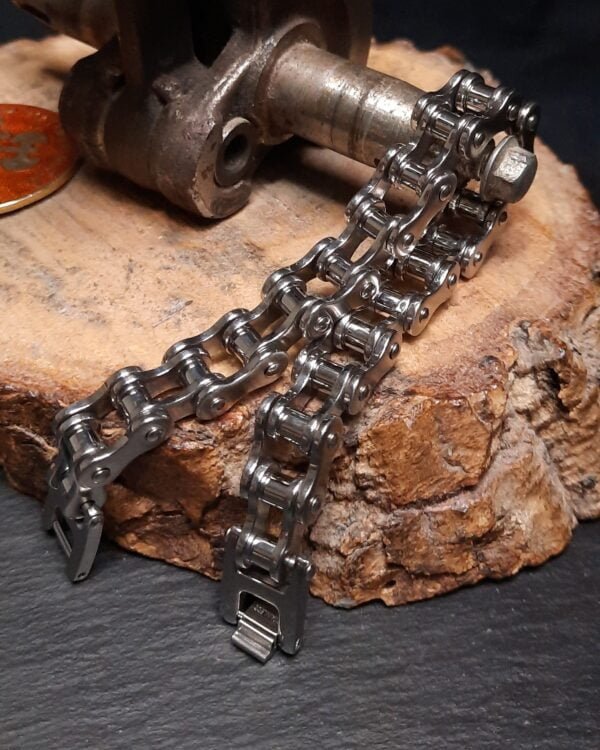 stainless steel thin motorcycle chain biker bracelet jewelry
