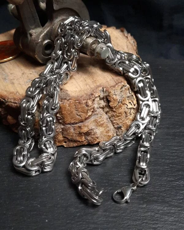 stainless steel viking celtic biker heavy necklace 60cm