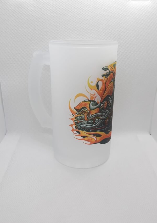 custom chopper frosted 16oz trigger beer stein
