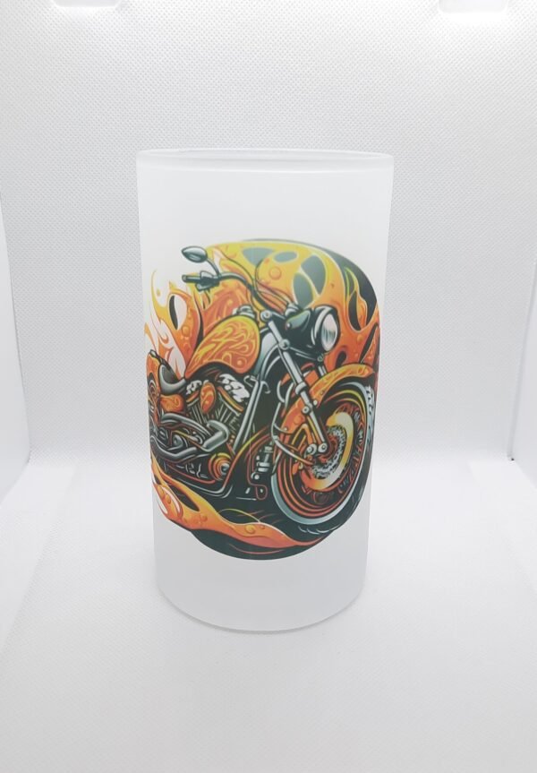 custom chopper frosted beer stein
