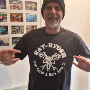 rat ryder rat bike biker tshirt who gives a rats arse