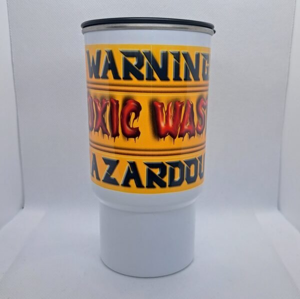 warning toxic waste hazardous travel mug