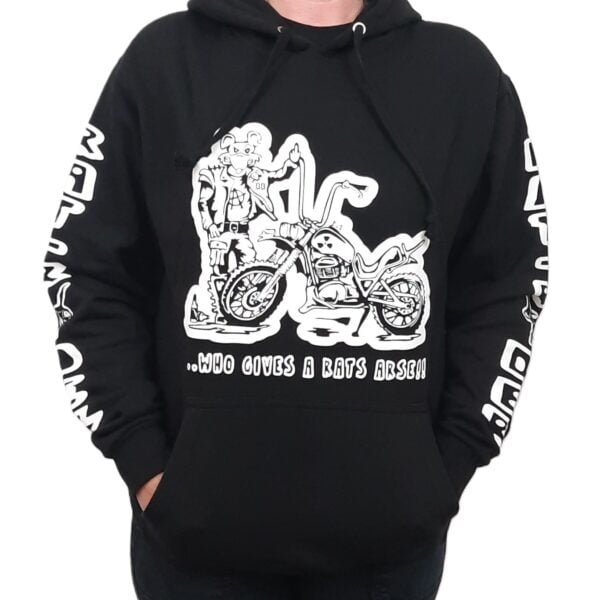 who gives a rats arse rat bike hoodie