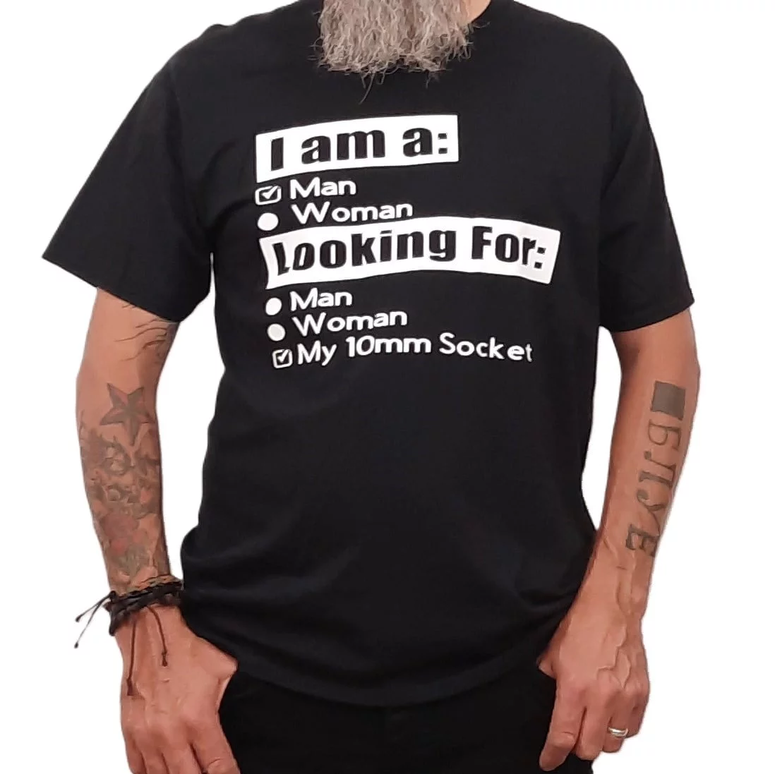 10mm spanner mens humour biker t shirt