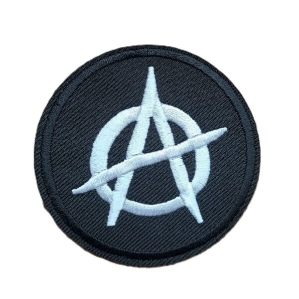 anarchy symbol rebel biker patch