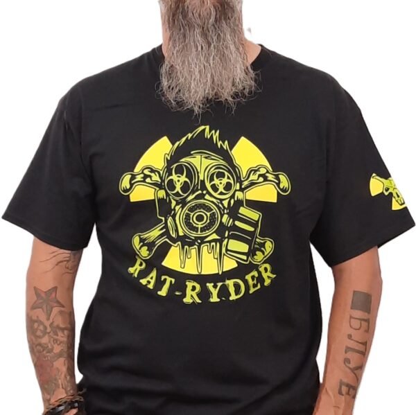 apocalypse radiation symbol skull biker t shirt