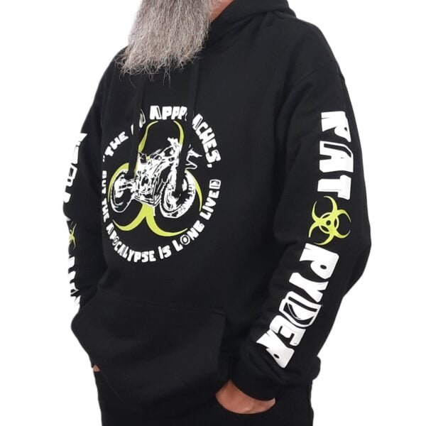 biohazard symbol custom apocalypse biker hoodie