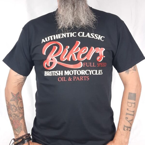 british motorcycle oil and parts biker t shirt