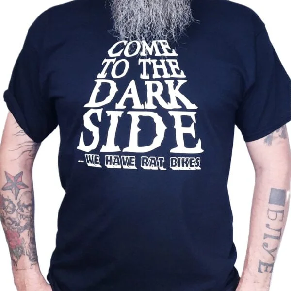 come to the dark side biker rat ryder t shirt