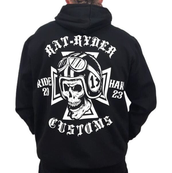 custom skull and pistons hoodie