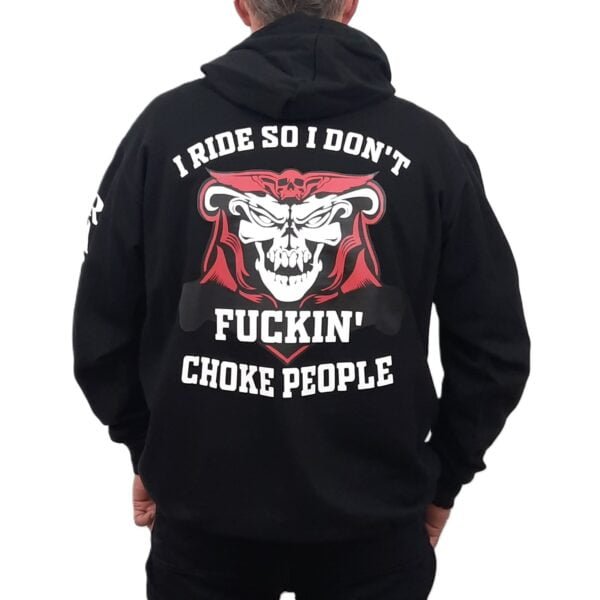 fucking choke people biker hoodie