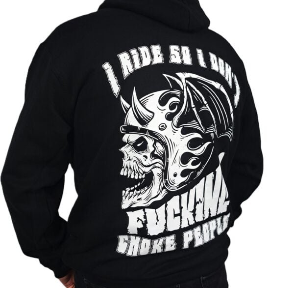 i ride so i dont choke people custom biker hoodie