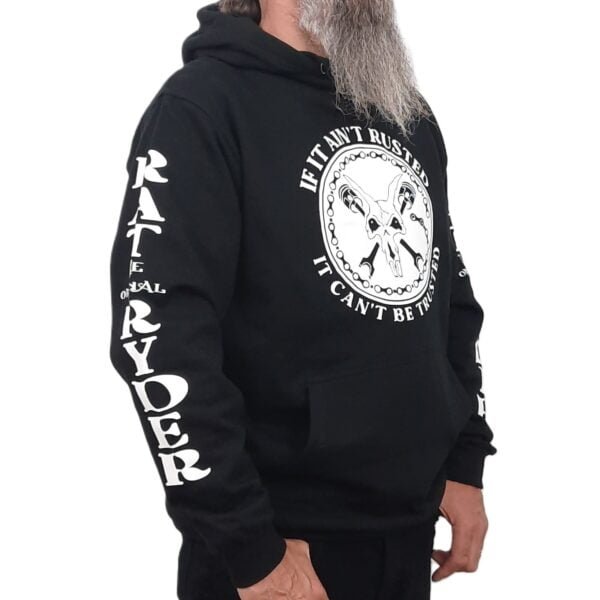 if it aint rusted it can't be trusted rat biker hoodie