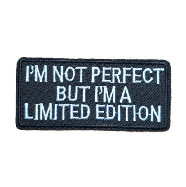 im not perfect funny biker patch