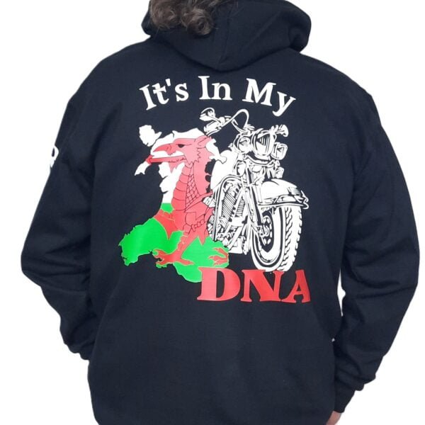 its in my dna welsh biker dragon flag hoodie