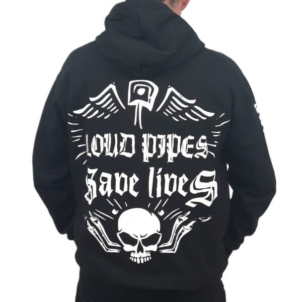 loud pipes save lives biker hoodie