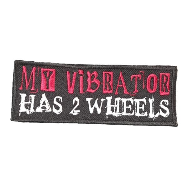 my vibrator has two wheels funny patch lady biker