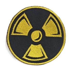 radiation symbol rat bike patch