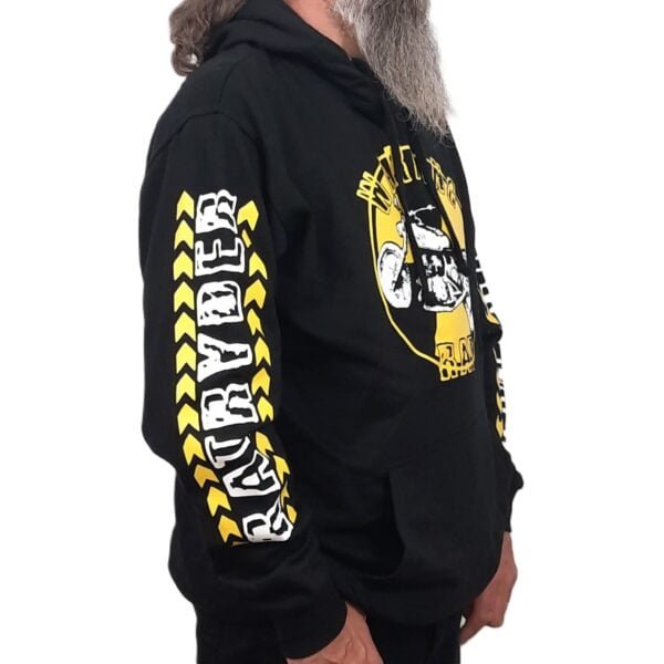 radioactive symbol rat and surviaval apocalyse biker hoodie