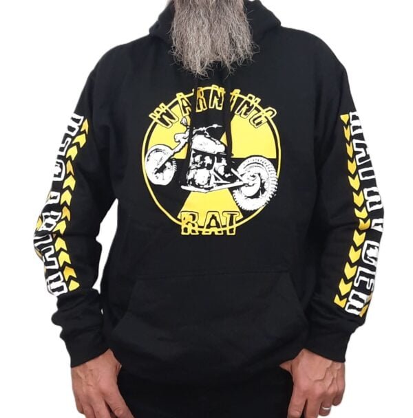radioactive symbol rat and survival biker hoodie