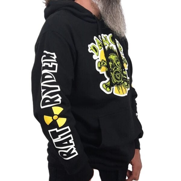 radioactive symbol skull radiation rat hoodie