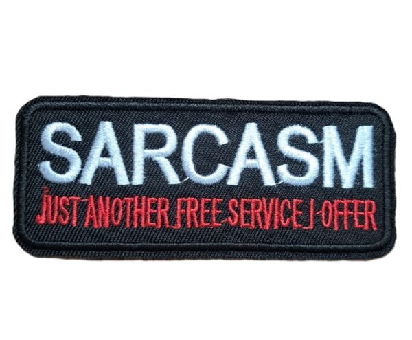 sarcasm funny patch