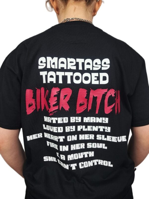 smartass tattooed biker bitch lady biker t shirt
