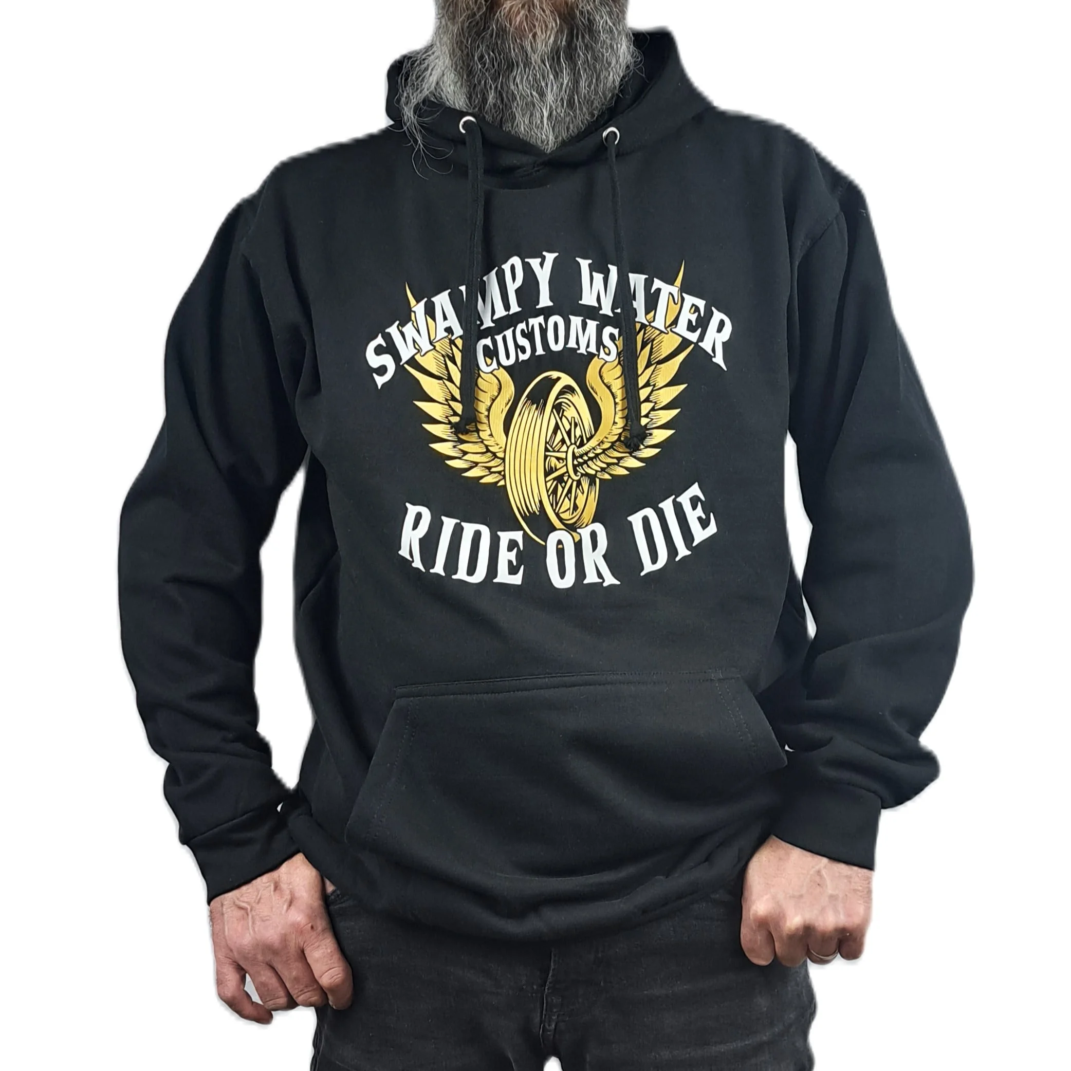 Custom Motorcycle Hoodie XL ONLY - Swampy Water Customs 4 swampy water customs harley davidson custom bike hoodie