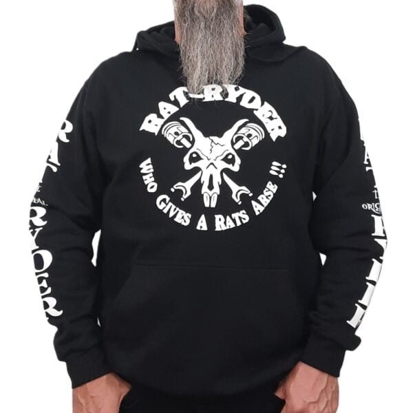 who gives a rats arse motorcycle hoodie