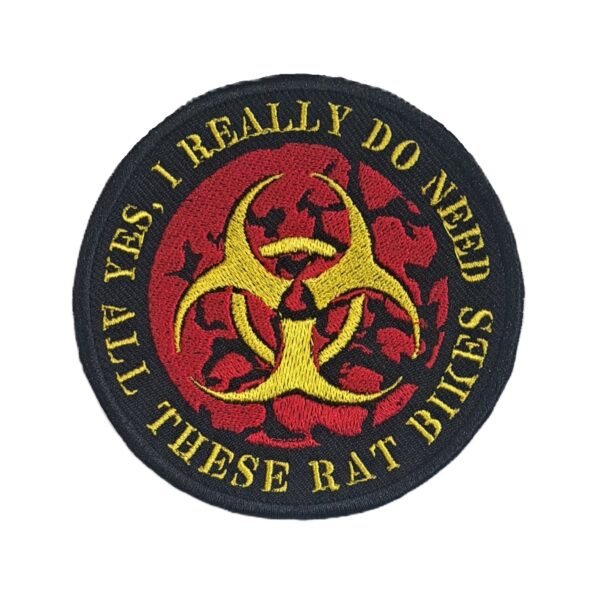 yes i really do need all these rat bikes biohazard rat biker patch