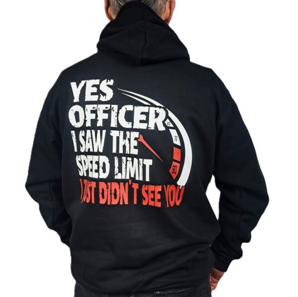 yes officer funny race bike speeding biker hoodie