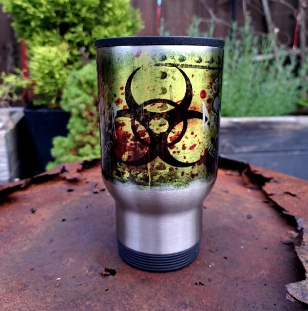 biohazard travel mug