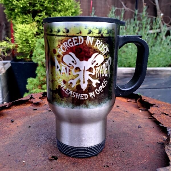 rat ryder stainless travel mug