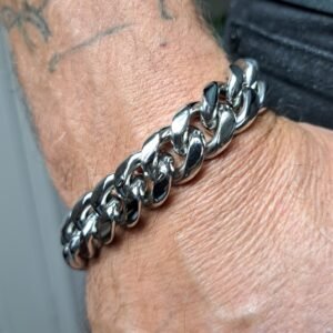 cuban chain biker bracelet stainless steel