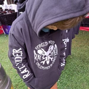 kids motorcycle hoodie rat ryder forged in rust childrens hoodie