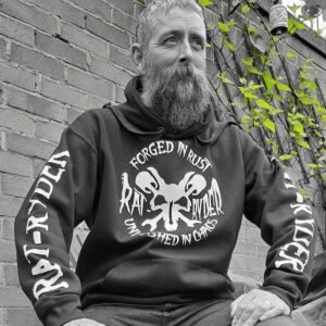 motorbike hoodie rat ryder biker hoodie forged in rust unleashed in chaos quality motorcycle hoodie