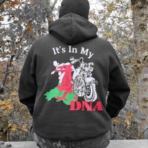 motorcycle hoodie wales its in my dna custom bike hoodie