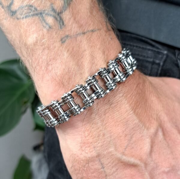 stainless steel biker chain bracelet 13mm