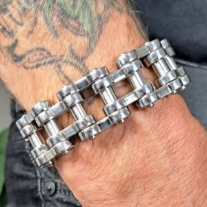 stainless steel biker chain bracelet 22mm