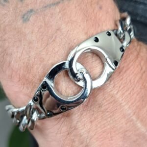 stainless steel handcuffs bracelet