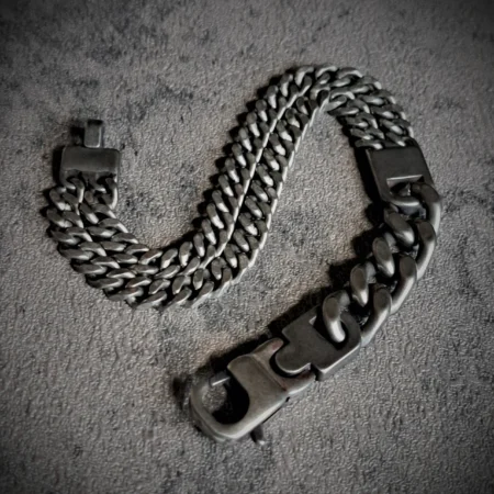 Double Curb Chain Stainless Steel Bracelet