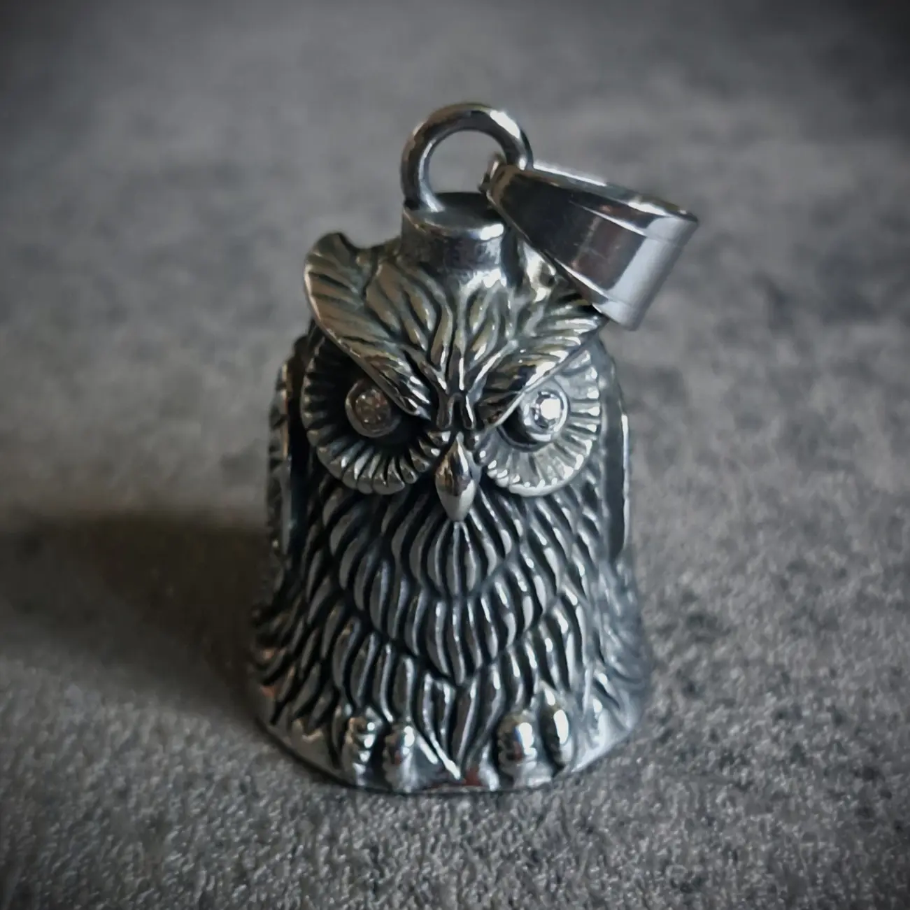 Owl Guardian Bell – 316L Stainless Steel Gremlin Bell | Rat-Ryder 1 Owl Guardian Bell in solid 316L stainless steel