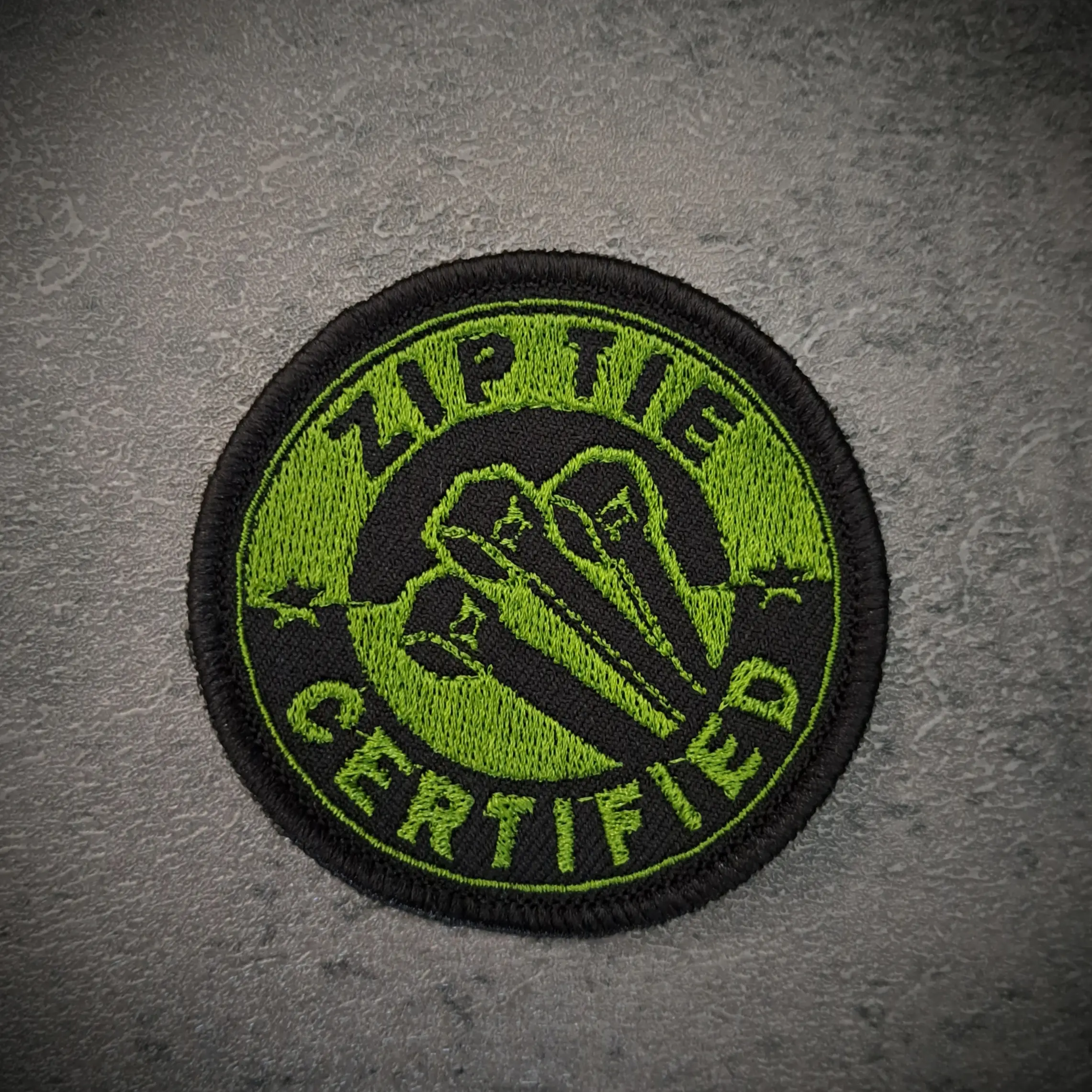 Zip Tie Certified Biker Patch – 8cm Embroidered Motorcycle Patch 4 Green Zip Tie Certified Biker Patch